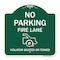 Signmission No Parking Fire Lane W/ Graphic Violators Booted or Towed Heavy-Gauge Alum, 18" x 18", GW-1818-23737 A-DES-GW-1818-23737 - alternate 1